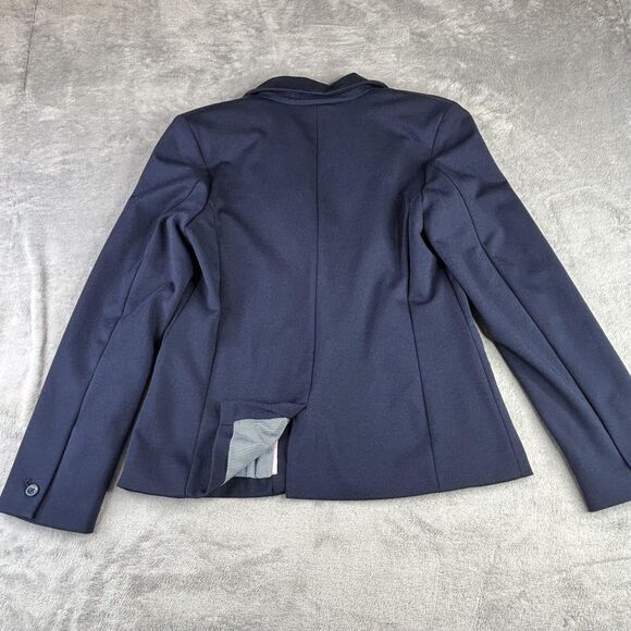 Gap Blazer Womens 8 Navy CL Academy Stretch Lined One Button Jacket Career - Picture 3 of 16